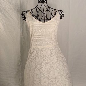 Abercrombie Kids Cream Lace Maxi Dress (L)